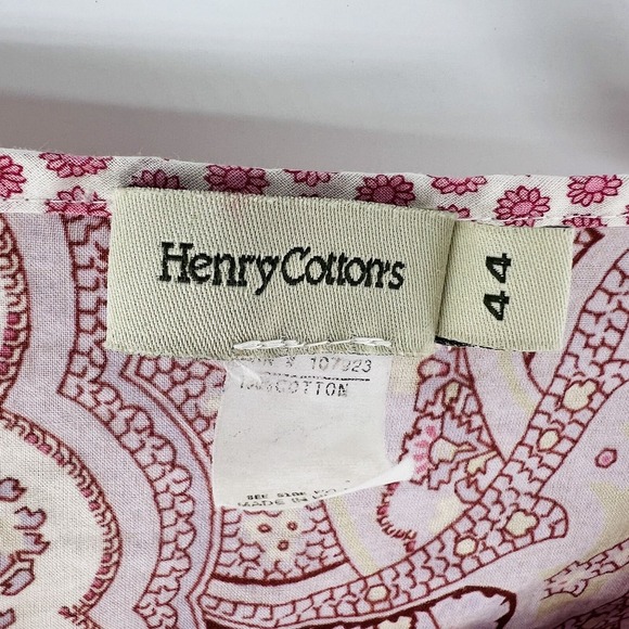 Henry Cotton's Dress Women's Size 44 Small Long Maxi Sleeveless Paisley Pink - Picture 6 of 6